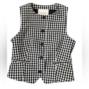 Calypso St. Barth Black and White Checkered Vest